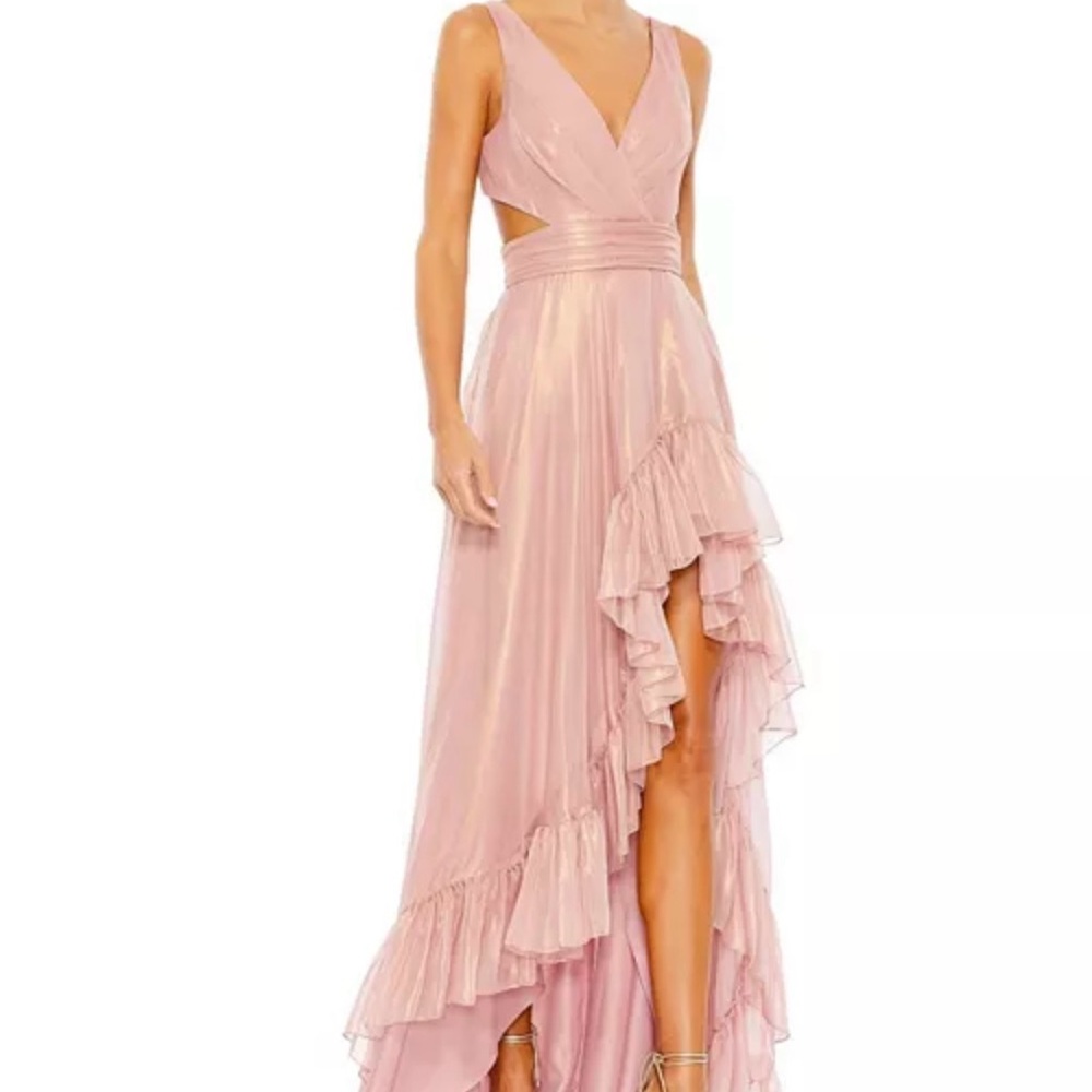 Mac Duggal
Cut Out High Low Ruffle Gown